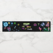 ネオンの誕生日熱狂するを輝かせよう ペットボトルラベル (シングルラベル)