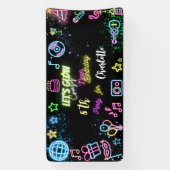 ネオンの誕生日熱狂するを輝かせよう 横断幕 (縦)