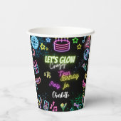 ネオンの誕生日熱狂するを輝かせよう 紙コップ (裏面)