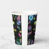 ネオンの誕生日熱狂するを輝かせよう 紙コップ (右)