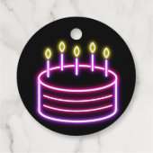 ネオンの誕生日熱狂するを輝かせ感謝していよう フェイバータグ (裏面)