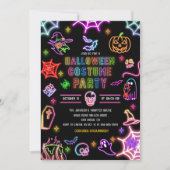 ネオンの輝き ハロウィンコスチュームパーティー 招待状 (正面)