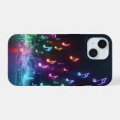 ネオンの音符 iPhone 15ケース (裏面横)