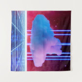 ネオンの風景：雲 タペストリー (正面(横))