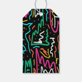 ネオンはっきりしたコントラストパーティープリント ギフトタグ