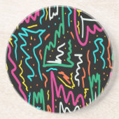 ネオンはっきりしたコントラストパーティープリント コースター (正面)