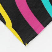 ネオンはっきりしたコントラストパーティー抽象芸術 フリースブランケット (角)