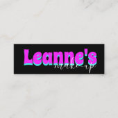 ネオンはっきりしたピンクメイクアップサロン爪、 ネイルまつ毛 スキニー名刺 (正面)