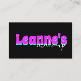 ネオンはっきりしたメイクアップサロン爪、 ネイルトレンディー名刺 名刺