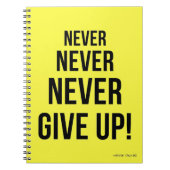 ネオンはウィンスト与えンチャーチルを決してやる気を起こさせるない ノートブック (正面)