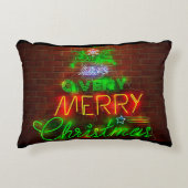 ネオンはクリスマスがとても楽しい アクセントクッション (正面)