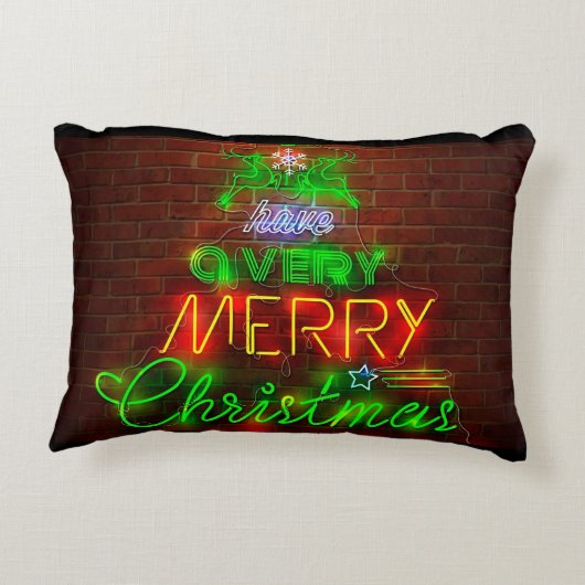 ネオンはクリスマスがとても楽しい アクセントクッション (裏面)