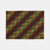 ネオンはクリスマスがとても楽しい フリースブランケット (正面(横))