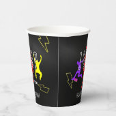 ネオンは子どもの誕生日パーティカラフルーをジャンプ 紙コップ (右)