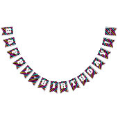 ネオンは-ハッピーバースデーのパーティーの旗の旗を縞で飾ります バンティングフラッグ (全)