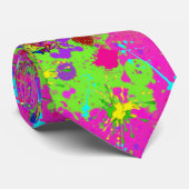 ネオンはCBDOilPrincessの絵を描飛び散った ネクタイ (ロール)