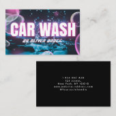 ネオンを詳述する洗車自動車の塗装 名刺 (正面/裏面)