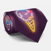 ネオンアイスクリームドッグ ネクタイ (ロール)