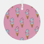 ネオンアイスクリーム:キッズアーバンおもしろい。 ガラスオーナメント (裏面)