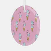 ネオンアイスクリーム:キッズアーバンおもしろい。 ガラスオーナメント (正面左)