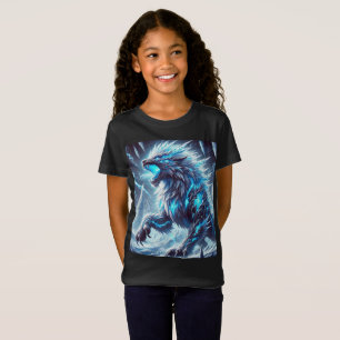 ネオンアイドラゴンウルフティーTシャツデザイン。 Tシャツ