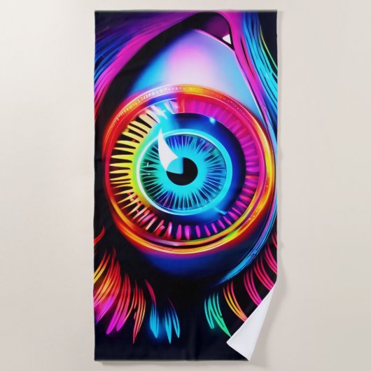 ネオンアイドリーム ビーチタオル (正面)