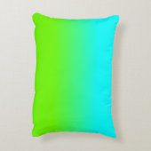 ネオンアクアとネオングリーンオンーブレシェードカラーフェード アクセントクッション (裏面(縦))