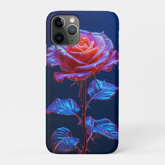 ネオンアクセントが輝く花 Case-Mate iPhoneケース (裏)