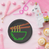 ネオンアジアの麺器 ペーパープレート (パーティー)