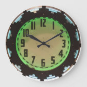 ネオンアステカ1930年代の時計 ラージ壁時計 (正面)