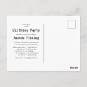 ネオンアダルト仮想誕生日パーティー ポストカード (裏面)