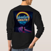 ネオンアドベンチャーが待っている - マウンテン Tシャツ (裏面)