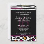 ネオンアニマルプリントの菓子16の招待状2 招待状 (裏面)