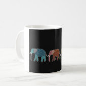 ネオンアフリカゾウのマグ コーヒーマグカップ (正面左)
