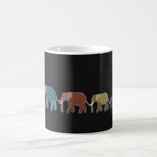 ネオンアフリカゾウのマグ コーヒーマグカップ (中央)