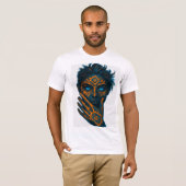 ネオンアブストラクトフェイスTシャツ Tシャツ (正面フル)