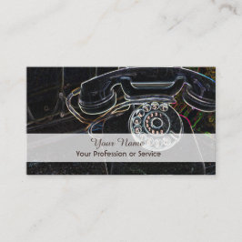 ネオンアポップ・アートのートレトロ電話名刺 名刺