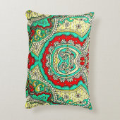 ネオンアラベスクオーナメント:80年代スタイル。 アクセントクッション (裏面(縦))