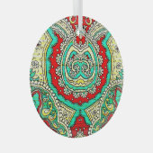 ネオンアラベスクオーナメント:80年代スタイル。 ガラスオーナメント (正面右)