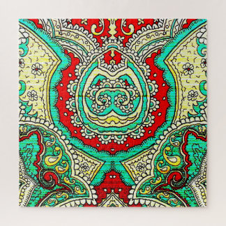 ネオンアラベスクオーナメント:80年代スタイル。 ジグソーパズル