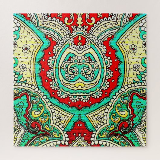 ネオンアラベスクオーナメント:80年代スタイル。 ジグソーパズル (縦)