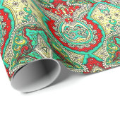 ネオンアラベスクオーナメント:80年代スタイル。 ラッピングペーパー (ロールコーナー)