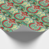 ネオンアラベスクオーナメント:80年代スタイル。 ラッピングペーパー (角)