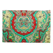 ネオンアラベスクオーナメント:80年代スタイル。 枕カバー (裏面)