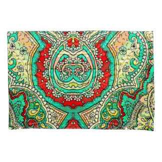 ネオンアラベスクオーナメント:80年代スタイル。 枕カバー