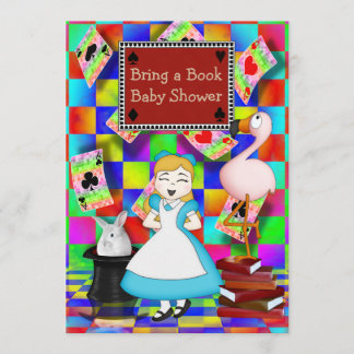 ネオンアリス＆フラミンゴが贈る ブックベイビーシャワー 招待状