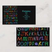 ネオンアルファベット 名刺 (正面/裏面)