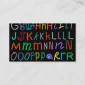 ネオンアルファベット 名刺 (裏面)