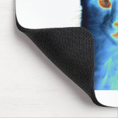 ネオンアンゴラ猫 マウスパッド (コーナー)