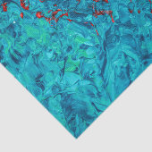 ネオンアートオレンジティール（緑がかった色）グリーンアクリル絵画ズ 薄葉紙 (詳細)